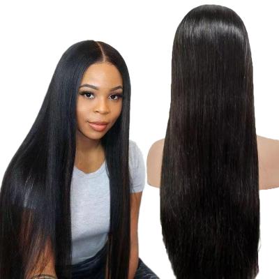 Raw Brazilian Virgin 180% Density Human Hair Hd Full Lace Wig Natural Straight Transparent Lace 