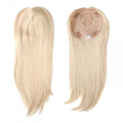 Injection Poly Lace Women Hairpieces Natural Straight Chinese Remy Hair Topper with Clips