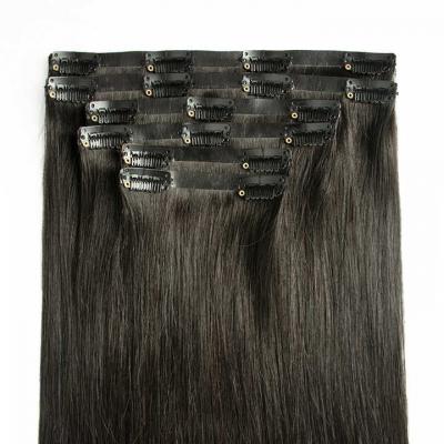 Invisible Clip-in Follicle Fu sion Human Hair Extensions Comfortable Inject Clip-In